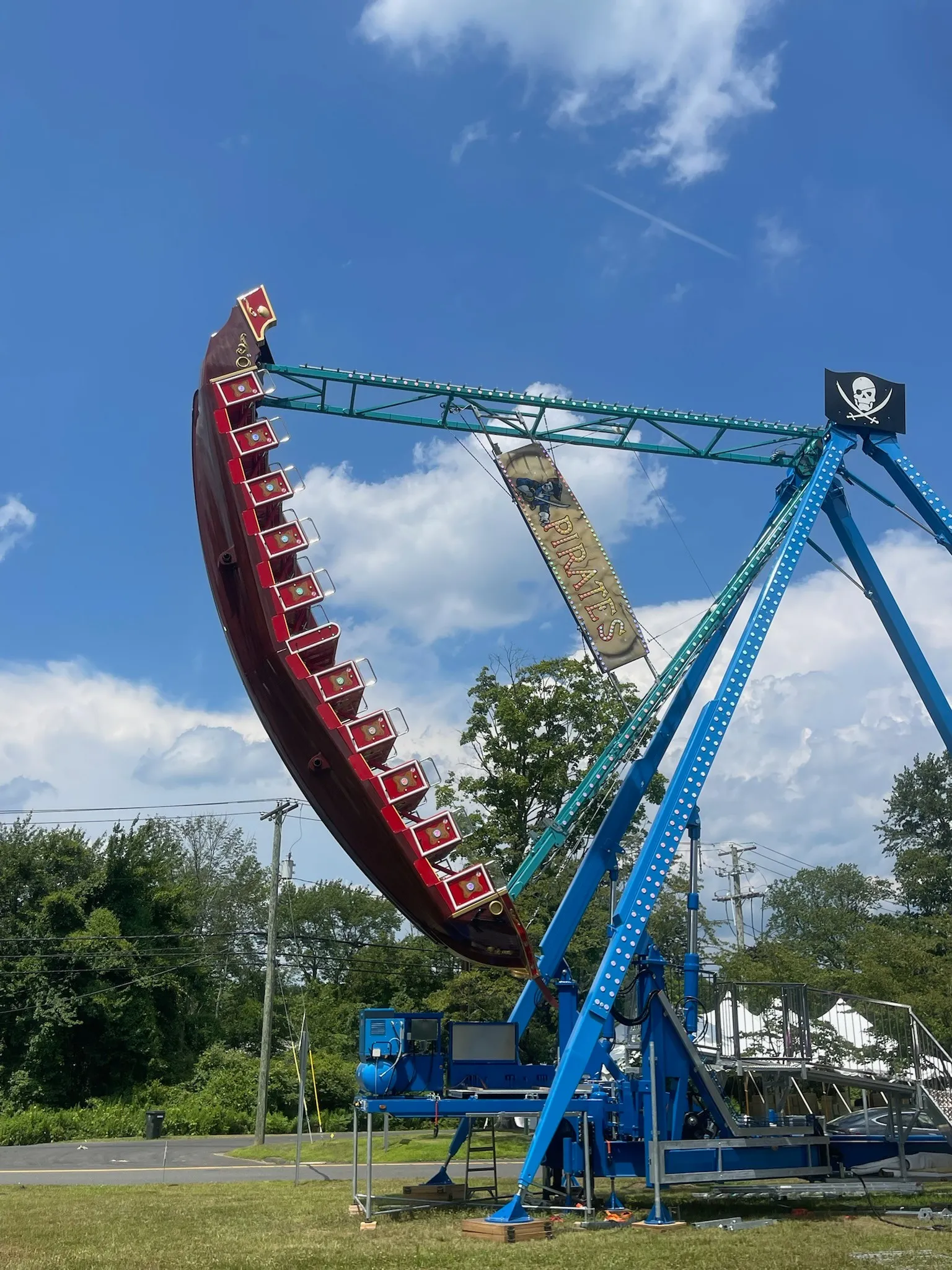The pirate ship ride at the Easton carnival